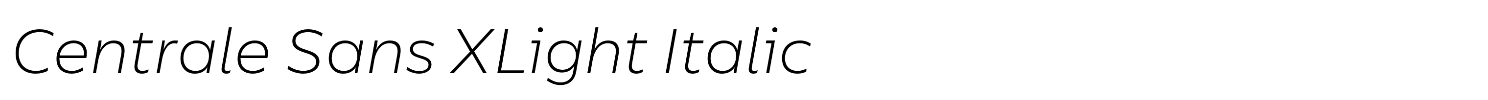 Centrale Sans XLight Italic